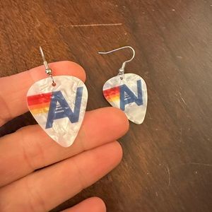 Aviator Nation guitar pick earrings